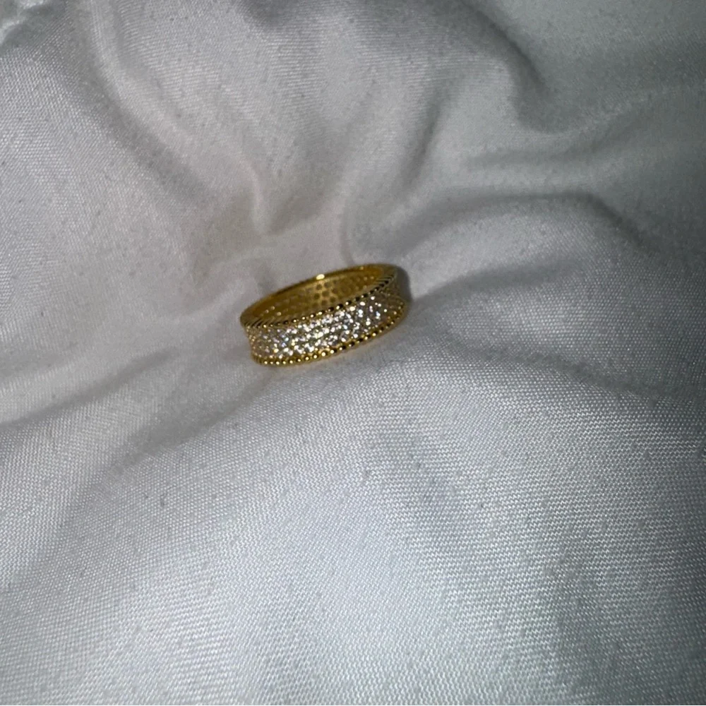 Shop Paige NY Micro Pave Gold Band - Size 6